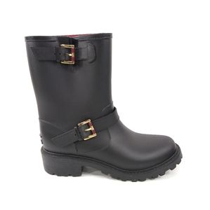 Tommy Hilfiger Black Rain Boot Dew Moto Size 9